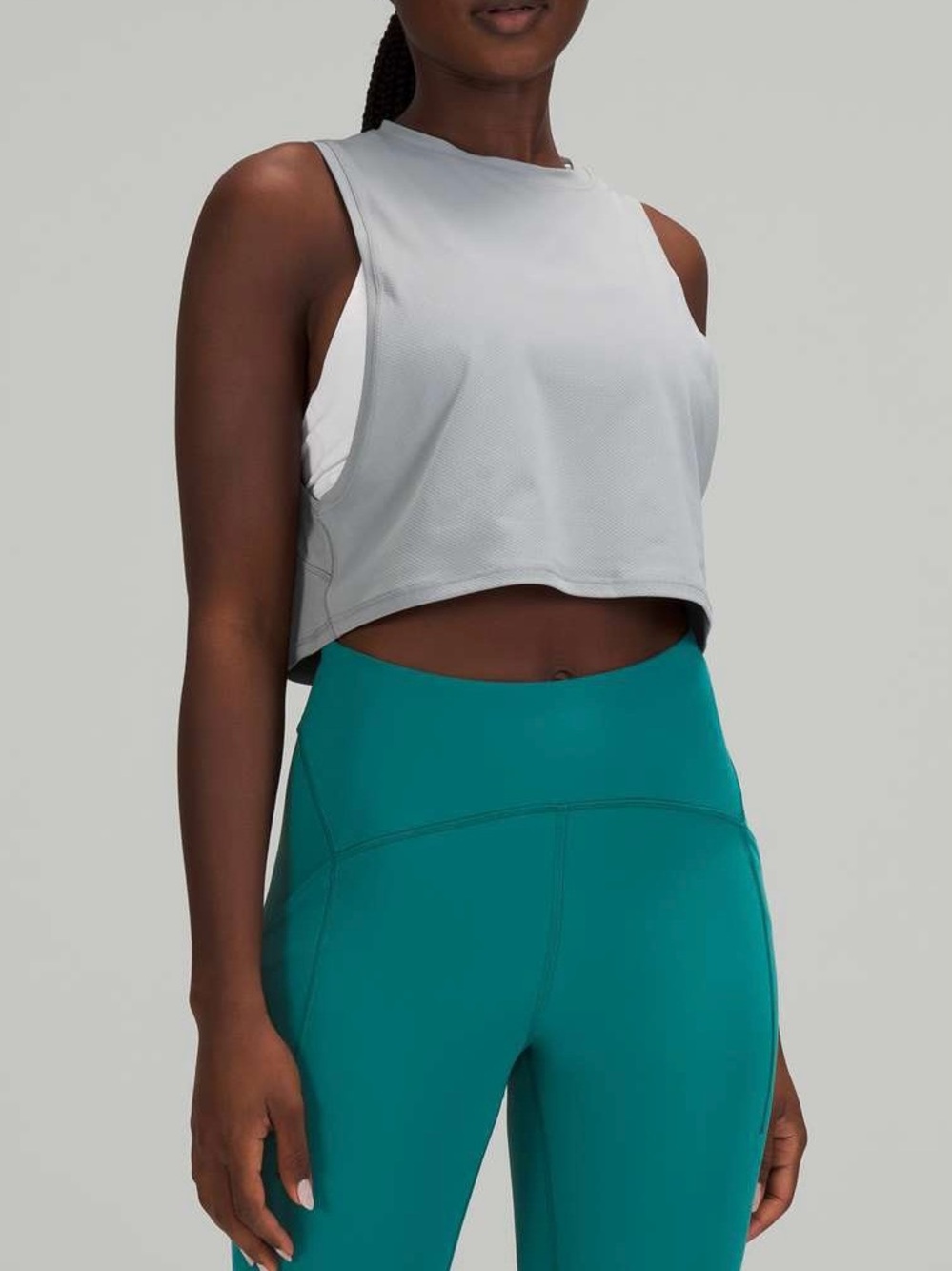 Lululemon Muscle Love Crop Tank in Rhino Grey